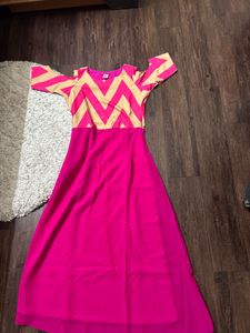 pink ethnic gown