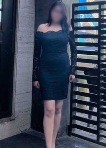 Elegant Black Lace Off-Shoulder Dress