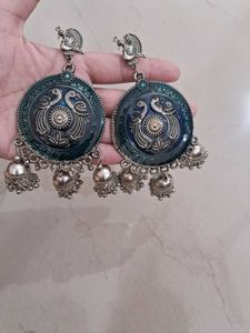 Peacock Jhumka Earrings