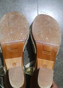 Women Golden Shimmer Heels