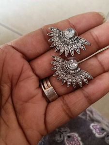 Stunning Crystal Lotus Stud Earrings