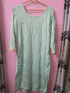 Embellished Mint Green Kurta pant set