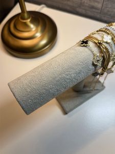 Grey Velvet Bangle/Jewelry Display Stand