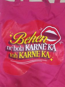 Vibrant Pink "Sisterhood" Tote Bag