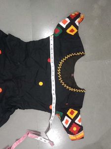 Black Embroidered Sharara Suit