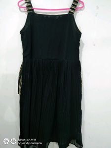 Sparkling Black Sequined shrara suit set for girls