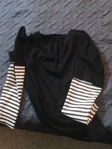 Black Striped Emo Alt y2k Long Sleeve Top