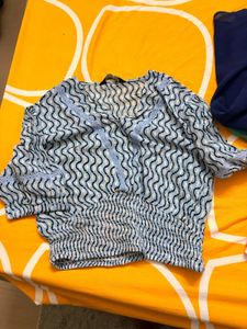 Stylish Printed Smocked Waist Top