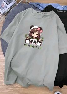 Cute Panda Graphic T-Shirt