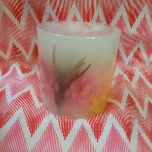 Floral Encased Candle
