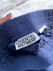 Navy Textured Palazzos