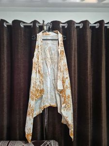 Boho Floral Print Kimono Vest