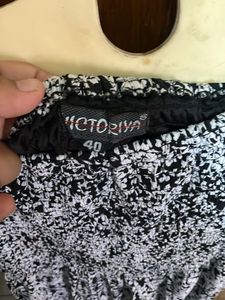 Black &amp; White Smocked Dress