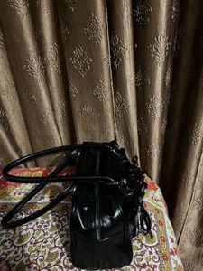 Chic Black Patent Leather Handbag