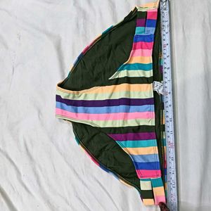 Colorful ⭐Striped Bikini Bottoms
