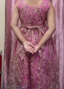 Pink Embellished Party Dress