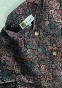 KISAH Navy Blue Sherwani Kurta Set