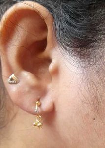 Charming Stud Earrings with Pink &amp; White Stones