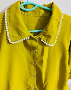 Stylish Yellow Puff Sleeve Blouse