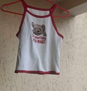 Cute Teddy🐻🧸 Ribbed Top ( URBANIC)