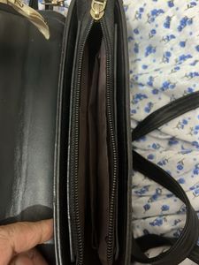 pure leather branded hand bag