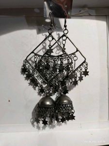Combo of 2 -Star themed earring and black hoops