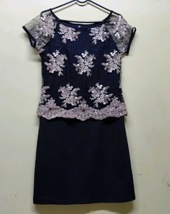Elegant Lace Overlay Dress