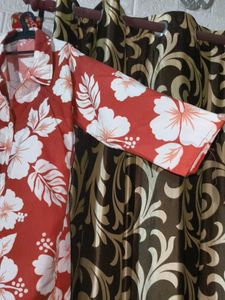 Tropical Print Relaxed cord set upper and bottom