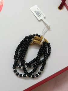 Elegant Black Beaded Bracelet Set