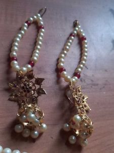 Elegant Red &amp; Gold Choker Necklace Jadavi Set