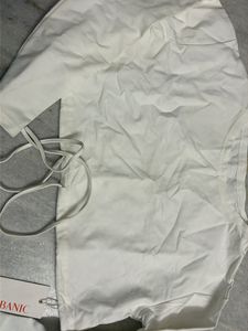 SAVANA PLAIN WHITE DRAWSTRING SWEATSHIRT