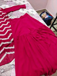 Elegant Kurta Set with White Embellishments