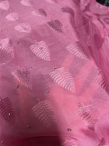 Exquisite Heavy Pink Saree with Embellishments💗🌸