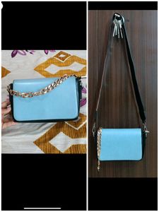 Chic Blue & Black Chain Bag