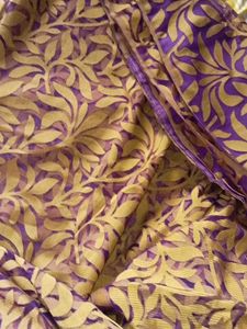 Elegant saree with Floral brasso print