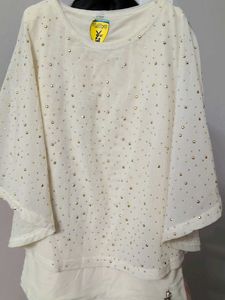 Sparkly Cream Top