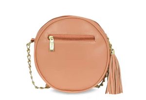 Round Perforated Crossbody Bag