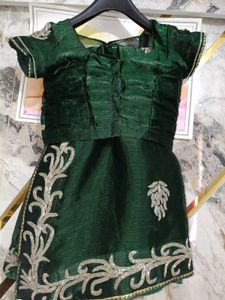 Elegant silver hand work Green Saree with blause s