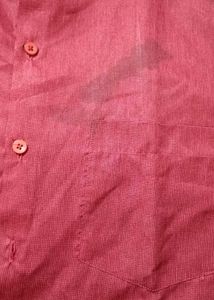 Men's Burgundy Button-Down Shirt
