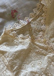 Cream Broderie Anglaise Top