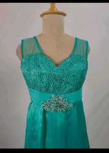 Stunning Teal Embellished Maxi Dress