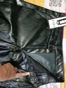 Black Faux Leather Pants