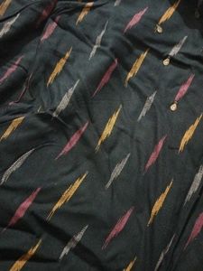 Stylish Black Ikkat Print Kurta