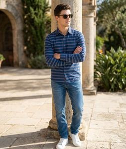 Men's Striped Long Sleeve Shirt