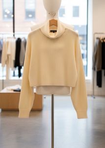 Cream Turtleneck Sweater