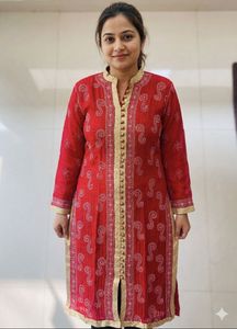 Lucknowi Chikankari Kurta- Size (S to XL)