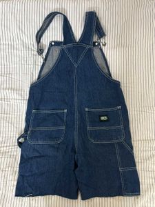 Vintage Denim Overalls Shorts