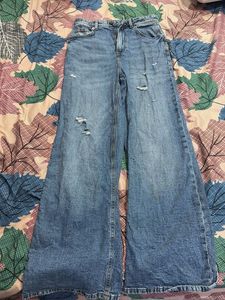 Westside Blue Denim Wide Jeans