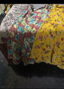 Bohemian Floral &amp; Ruffled Skirts combo of 3
