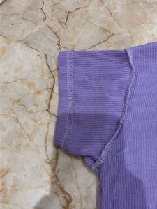 Lavender Ribbed Crop Top